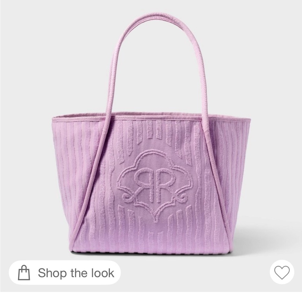 Striped terry beach tote. Lavender. Roller rabbit for target